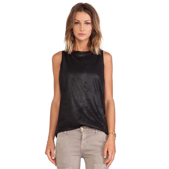 Current/Elliott Tops - CURRENT/ELLIOT Black ‘The Muscle Tee’ Tank NWOT